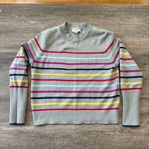 La Ligne x Target Medium Gray Sweater with Multicolor Stripes